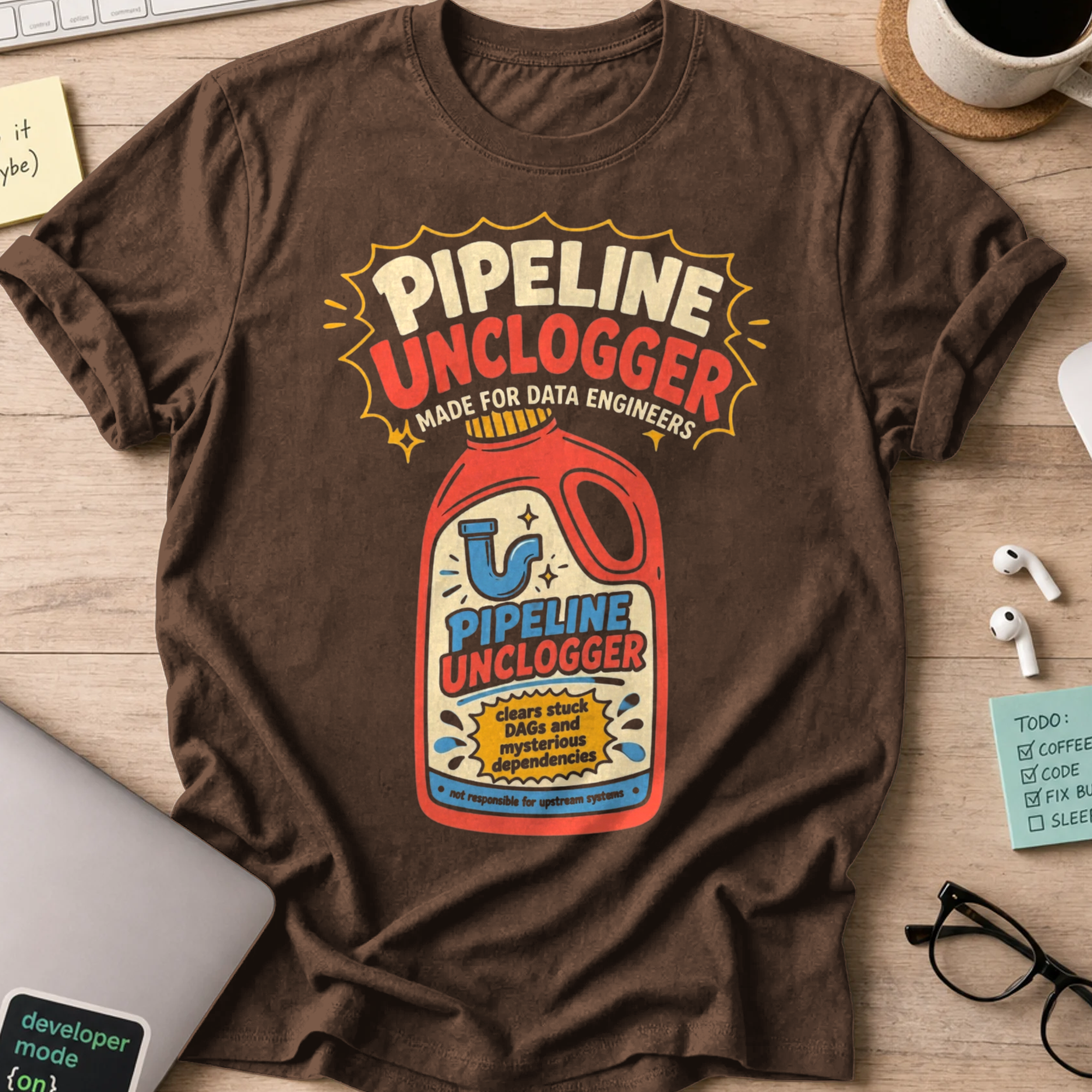 Pipeline Unclogger Shirt — Dark Chocolate