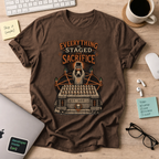 Everything Is Staged for Sacrifice: Terminal Altar Shirt — Dark Chocolate