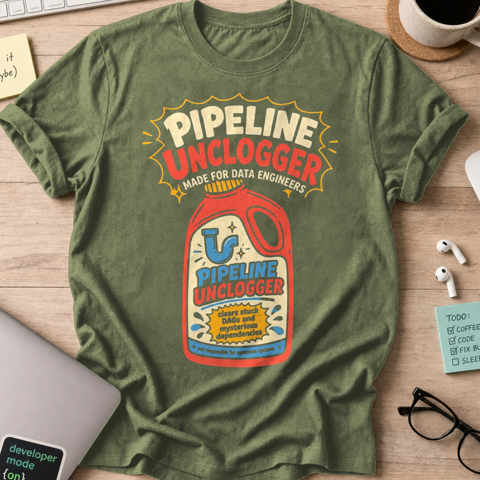 Pipeline Unclogger Shirt — Military Green