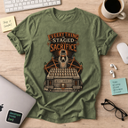 Everything Is Staged for Sacrifice: Terminal Altar Shirt — Military Green