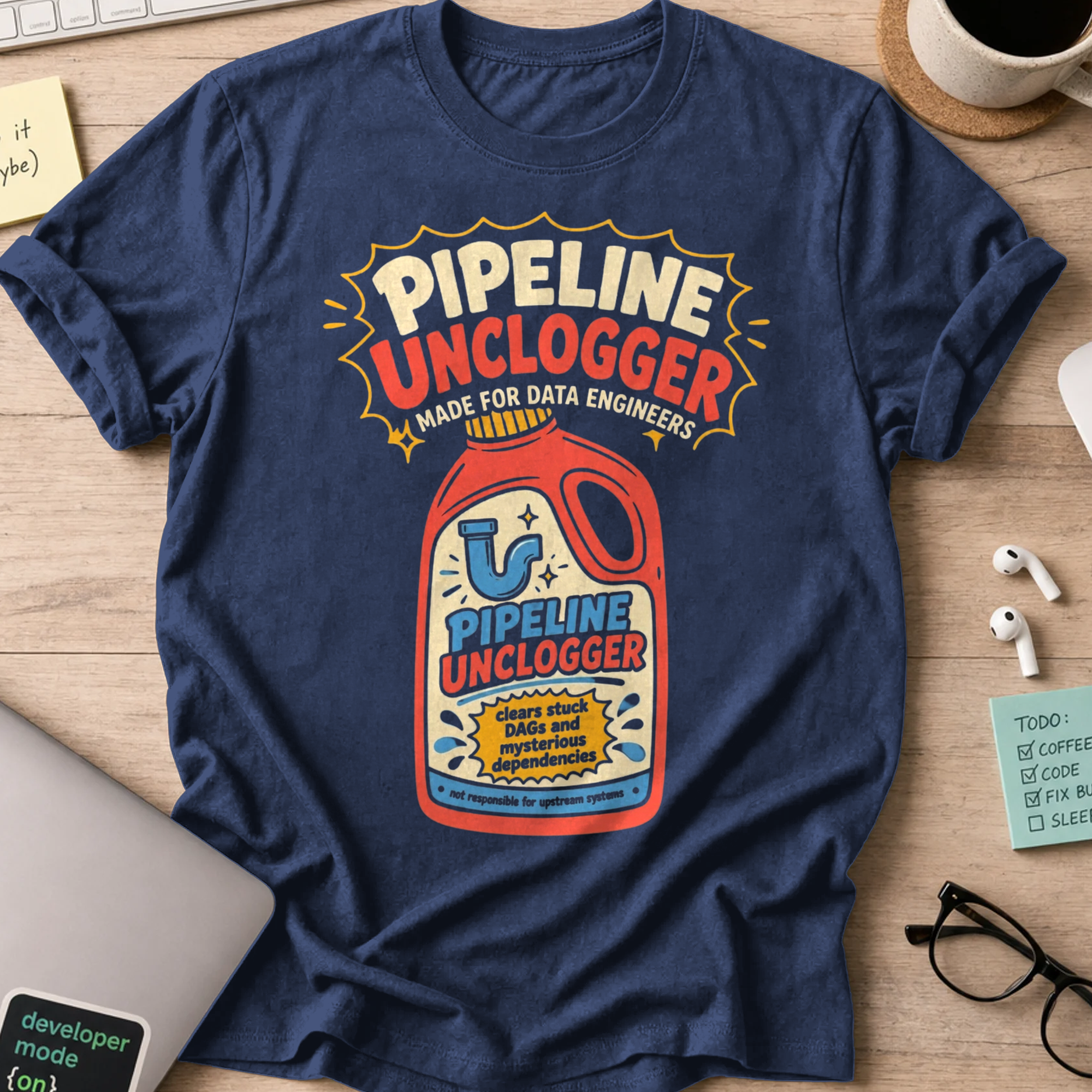 Pipeline Unclogger Shirt — Navy