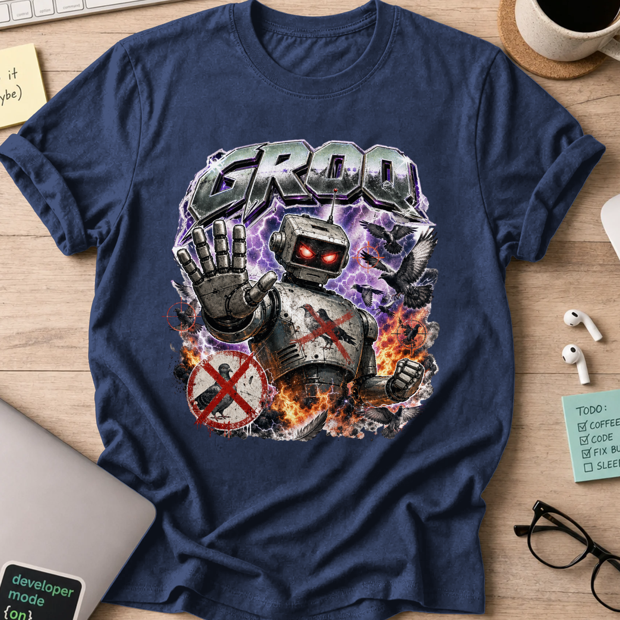 Nerd Collection Artwork 024 Shirt - Navy mockup
