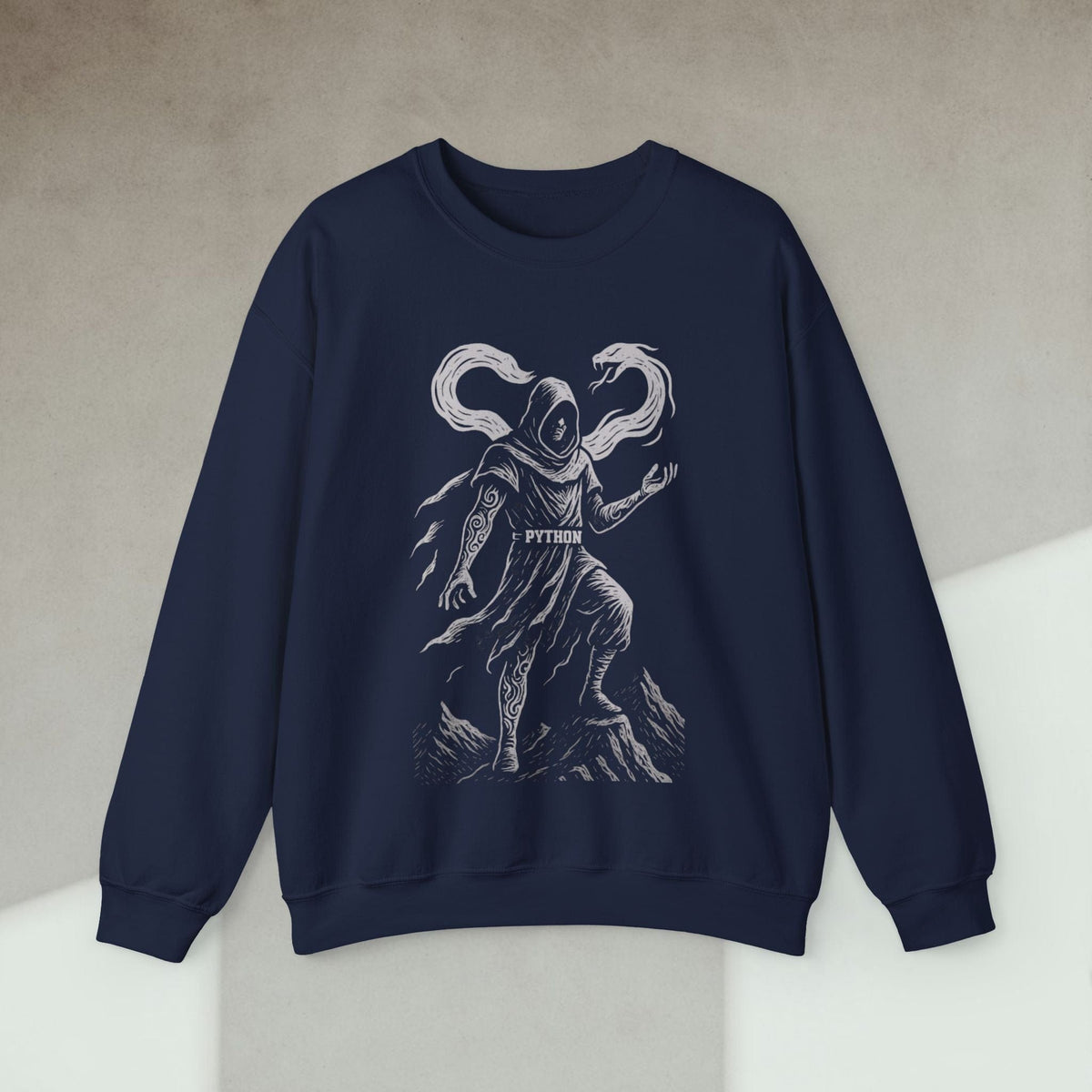 Code Culture python warrior sweatshirt funny programmer Sweatshirt in S — Code Culture developer clothing