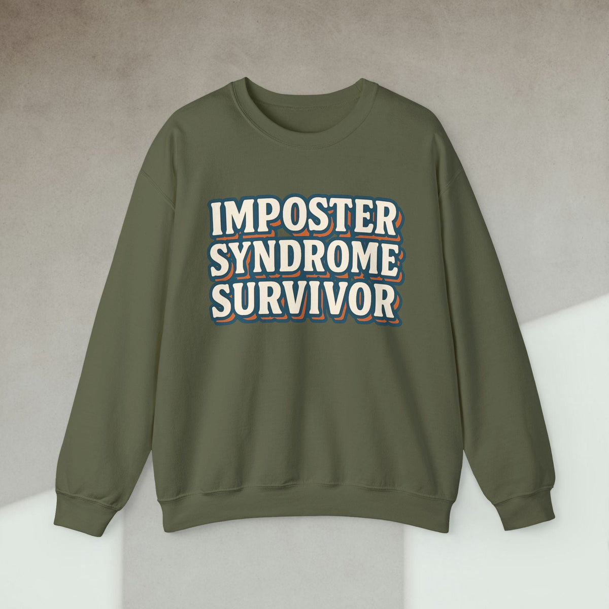 Code Culture imposter syndrome survivor sweatshirt funny programmer Sweatshirt in S — Code Culture developer clothing