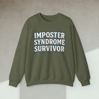 Code Culture imposter syndrome survivor sweatshirt funny programmer Sweatshirt in S — Code Culture developer clothing