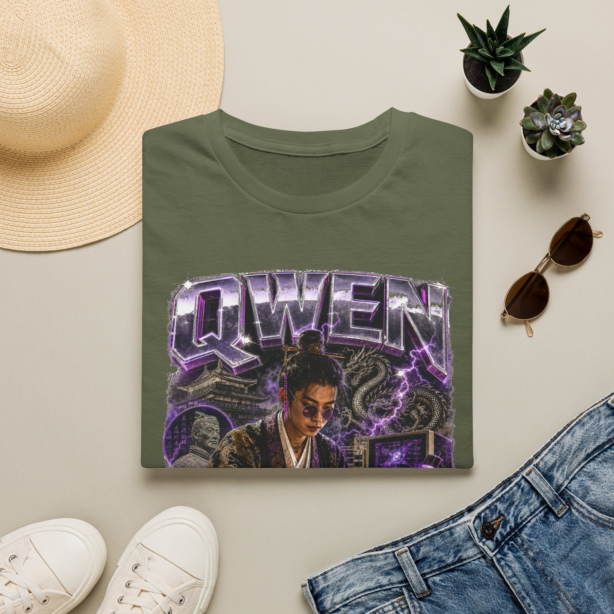 Qwen Cyberpunk Coder Shirt