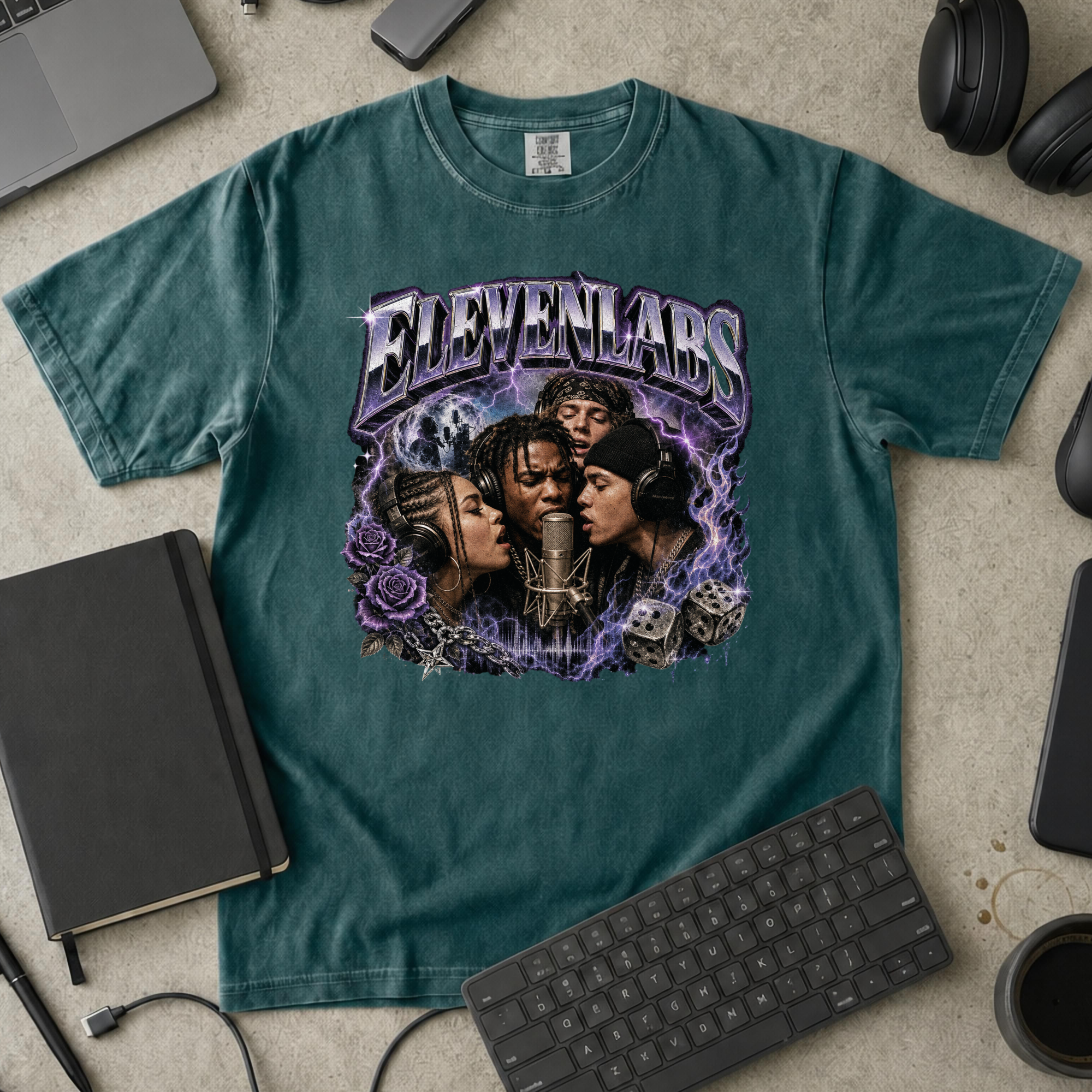 Nerd Collection Artwork 025 Premium Shirt - Blue Spruce mockup