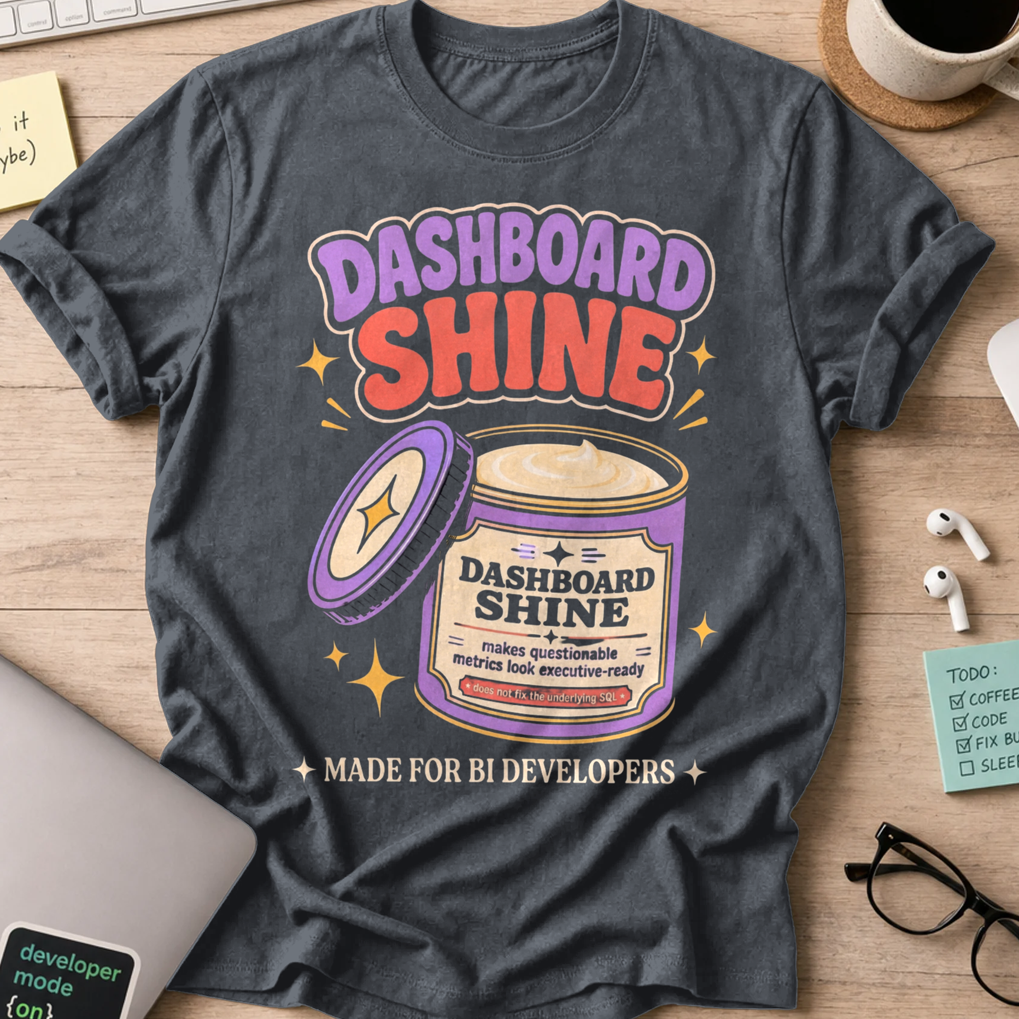 Dashboard Shine Shirt — Dark Heather