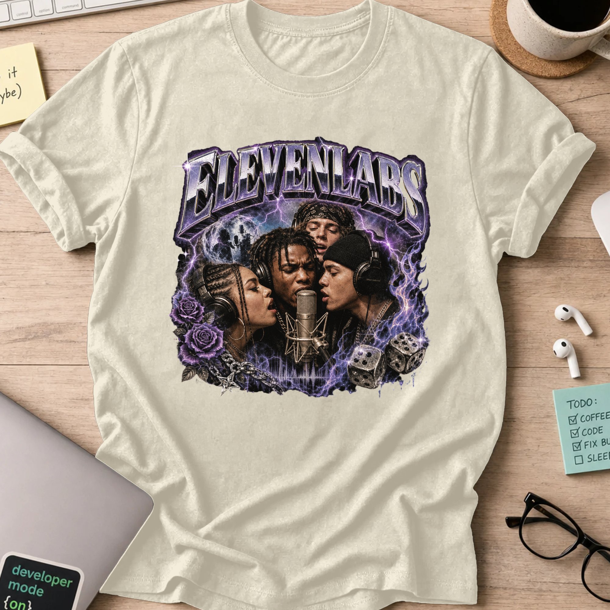Nerd Collection Artwork 025 Shirt - Natural mockup