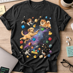 Cosmic Code Dogs Shirt - Black