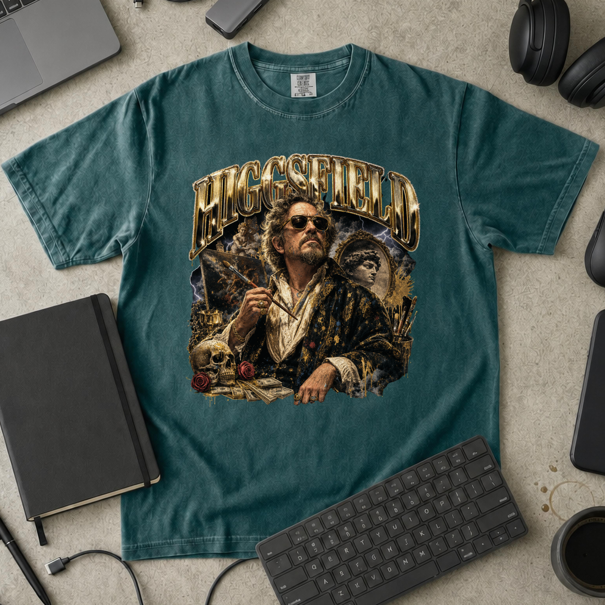 Nerd Collection Artwork 026 Premium Shirt - Blue Spruce mockup