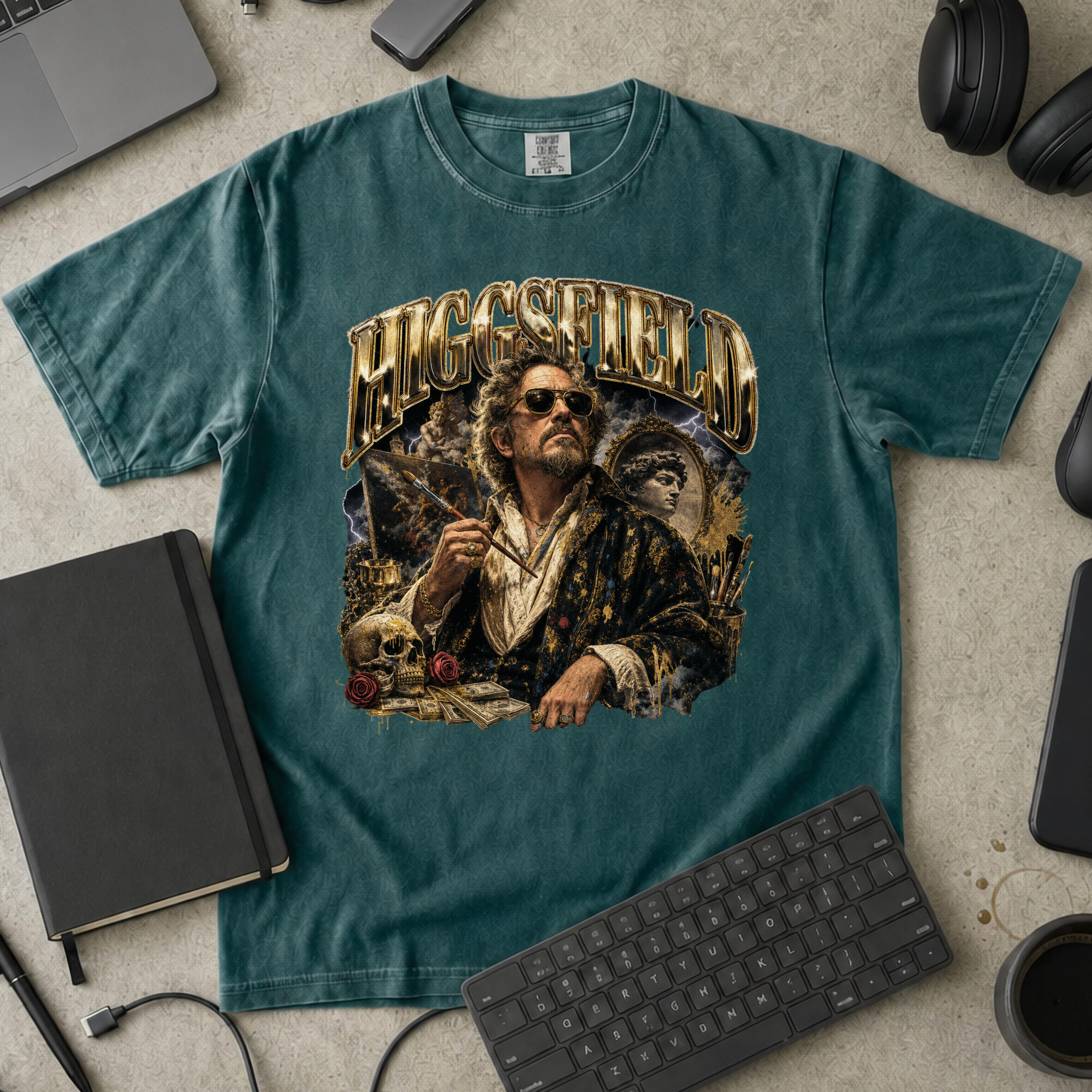 Nerd Collection Artwork 026 Premium Shirt - Blue Spruce mockup