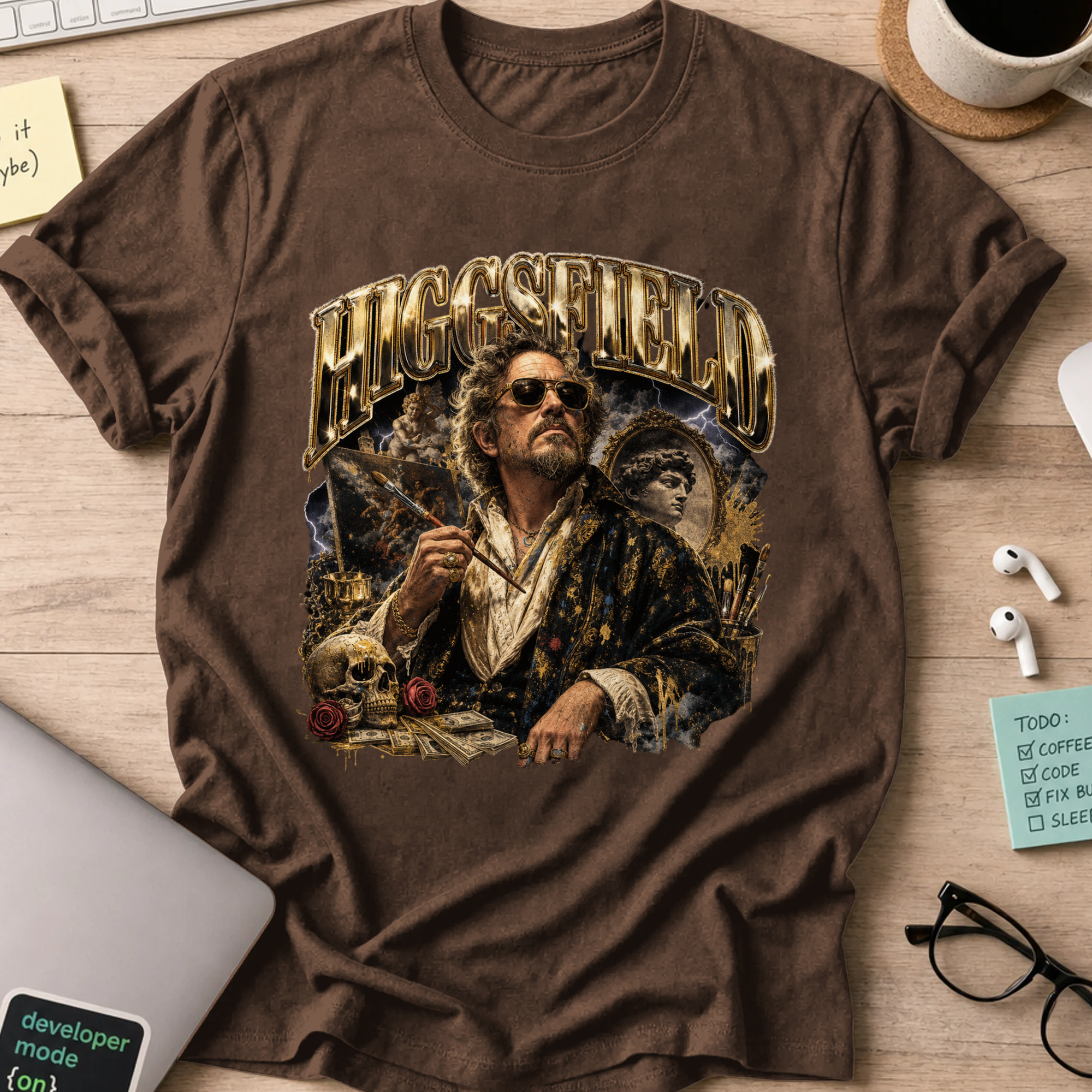 Nerd Collection Artwork 026 Shirt - Dark Chocolate mockup