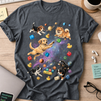 Cosmic Code Dogs Shirt - Dark Heather