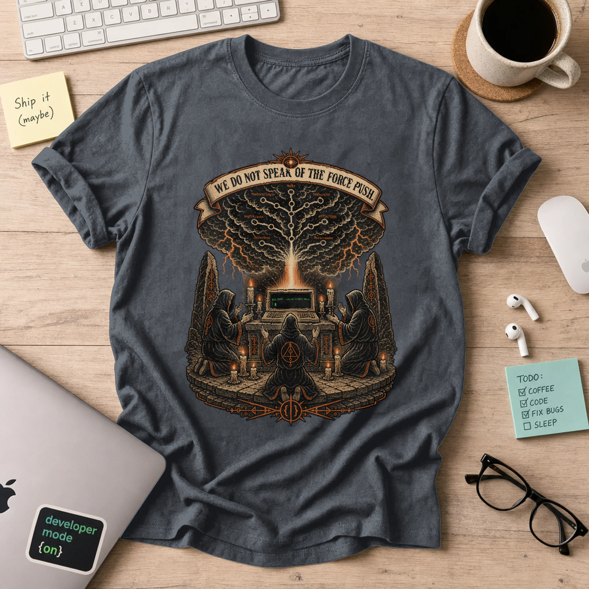 We Do Not Speak of the Force Push Shirt — Dark Heather