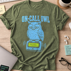 On-Call Owl Shirt — Military Green
