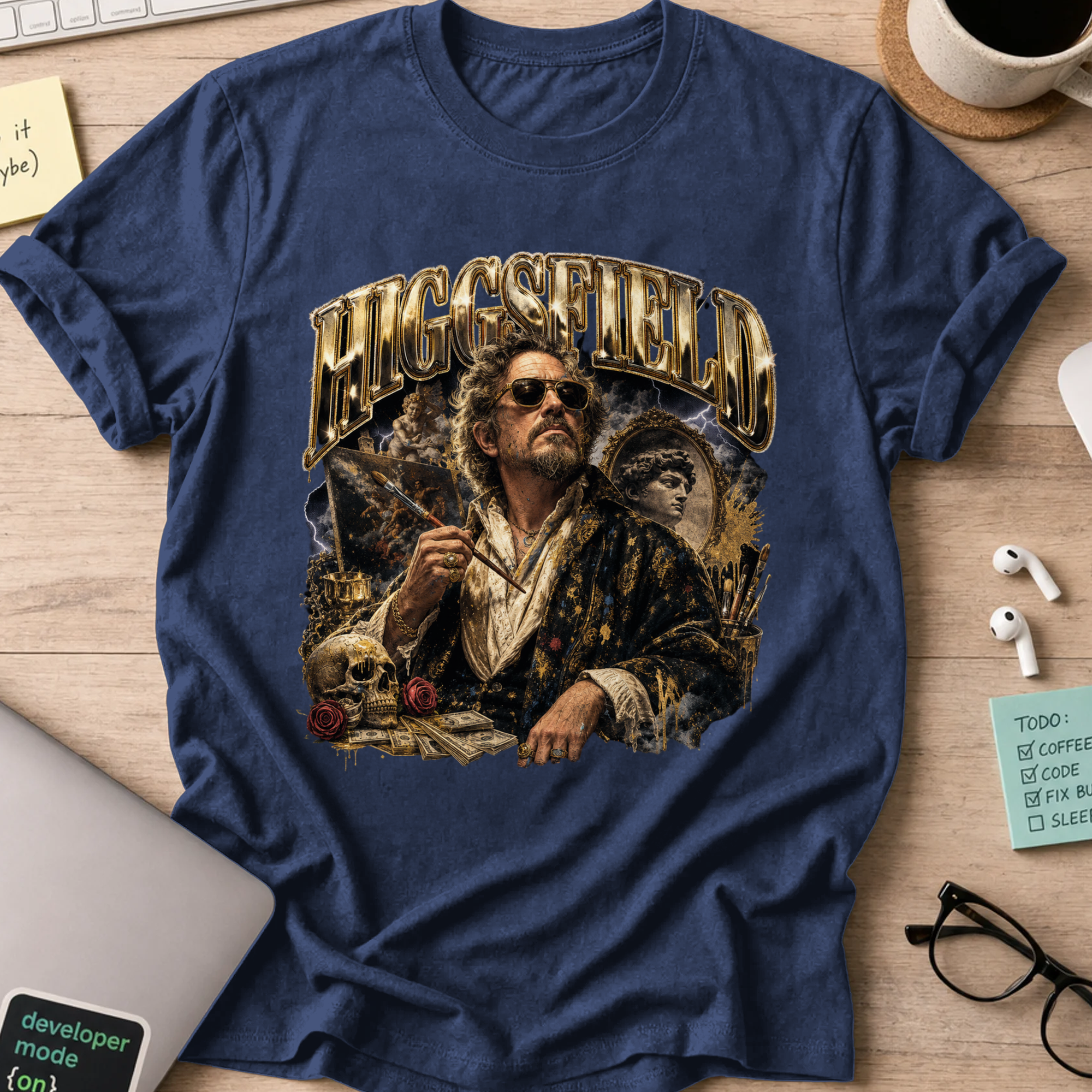 Nerd Collection Artwork 026 Shirt - Navy mockup