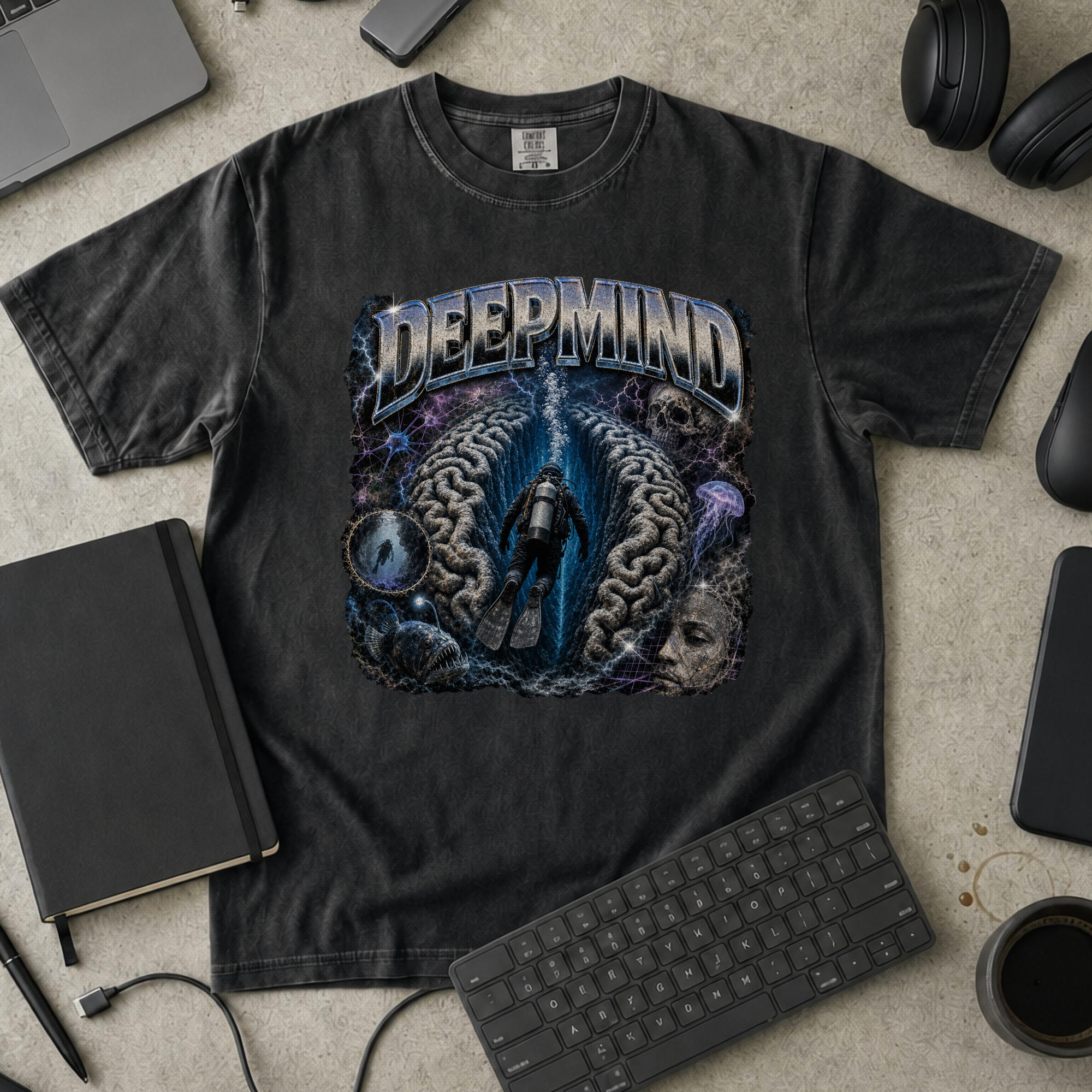 Nerd Collection Artwork 027 Premium Shirt - Black mockup