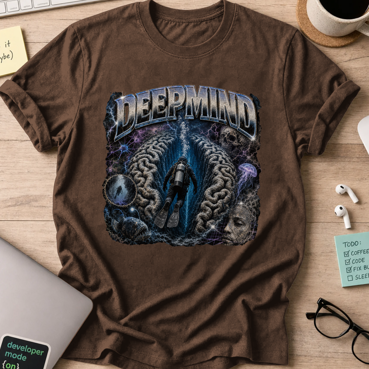 Nerd Collection Artwork 027 Shirt - Dark Chocolate mockup