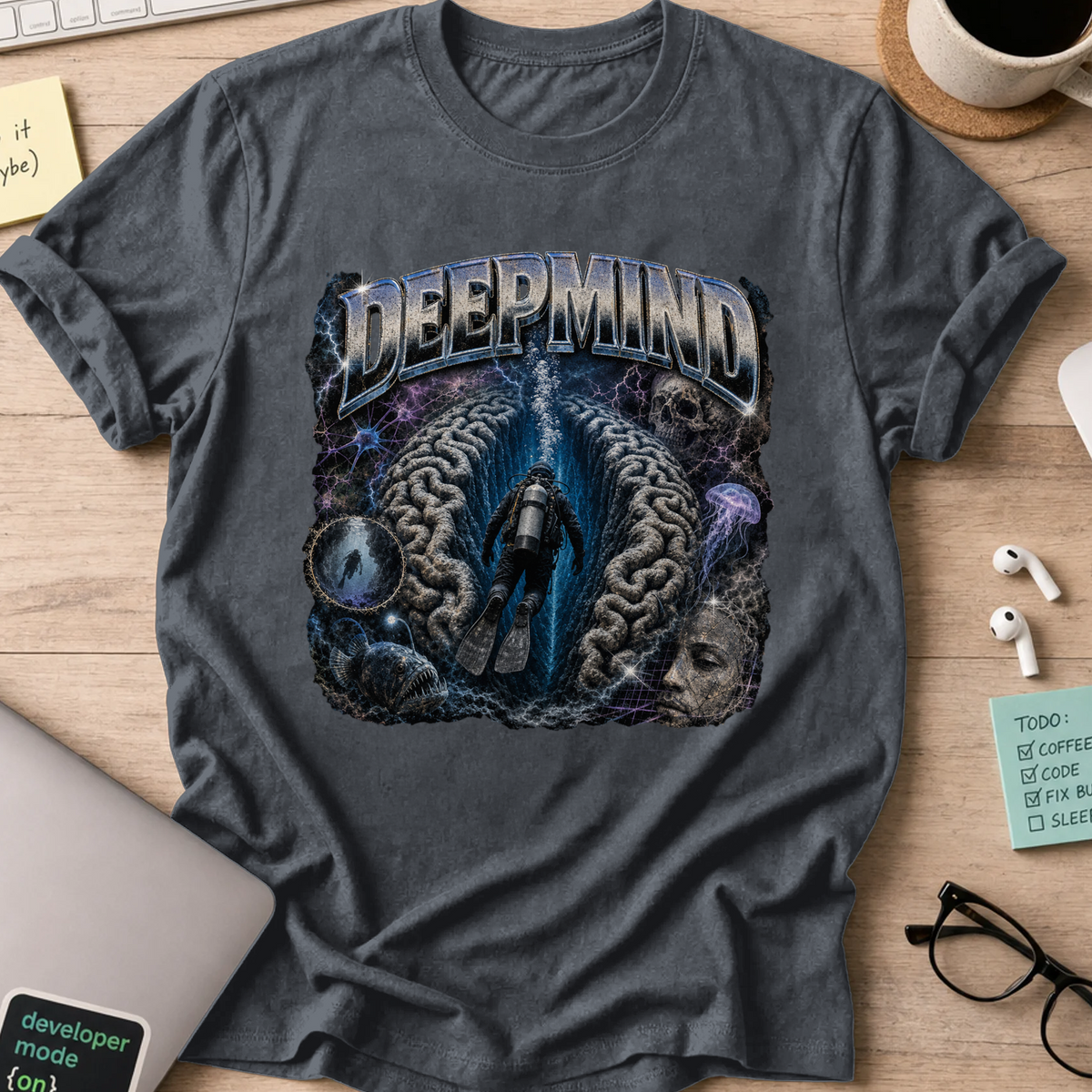 Nerd Collection Artwork 027 Shirt - Dark Heather mockup
