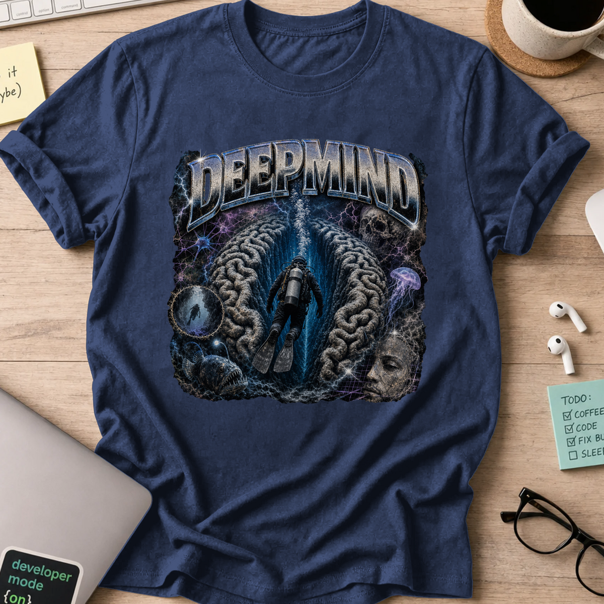 Nerd Collection Artwork 027 Shirt - Navy mockup