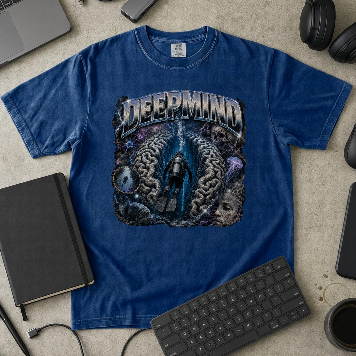 Nerd Collection Artwork 027 Premium Shirt - True Navy mockup