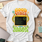 Good Vibes And Clean Commits Shirt — White
