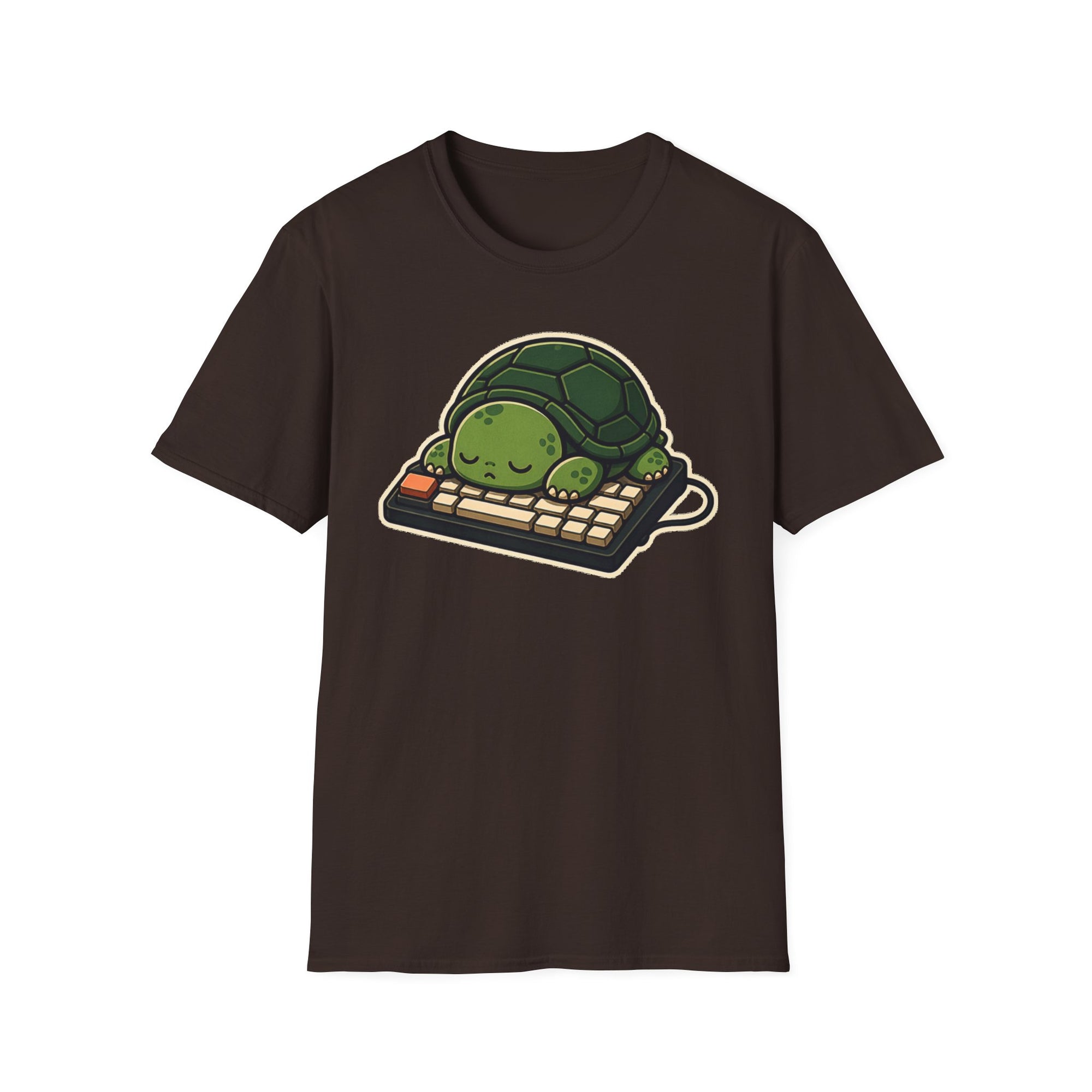 Sleeping Turtle Retro Keyboard Shirt
