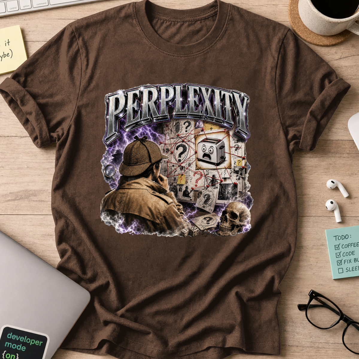 Nerd Collection Artwork 028 Shirt - Dark Chocolate mockup