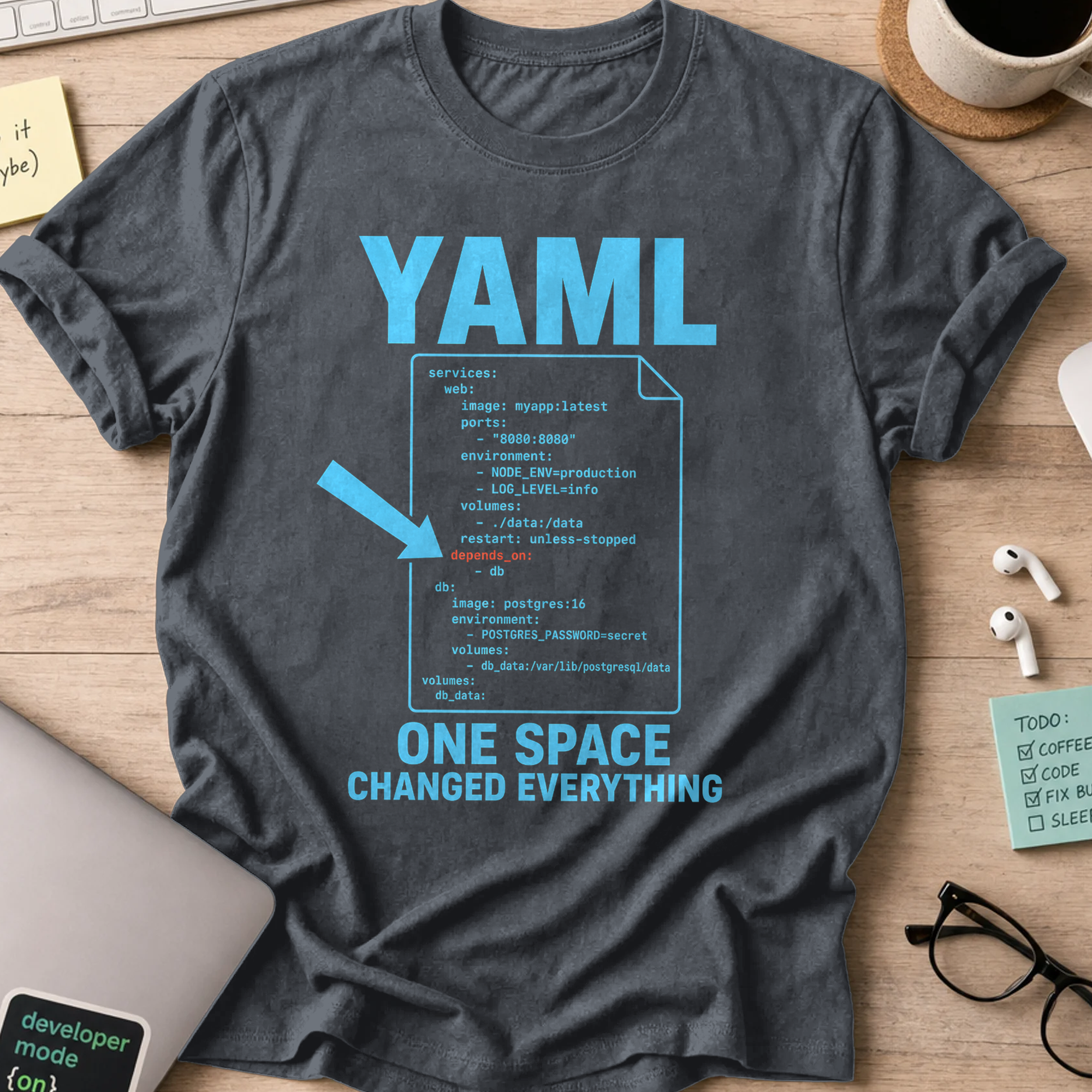 One Space Changed Everything Shirt — Dark Heather