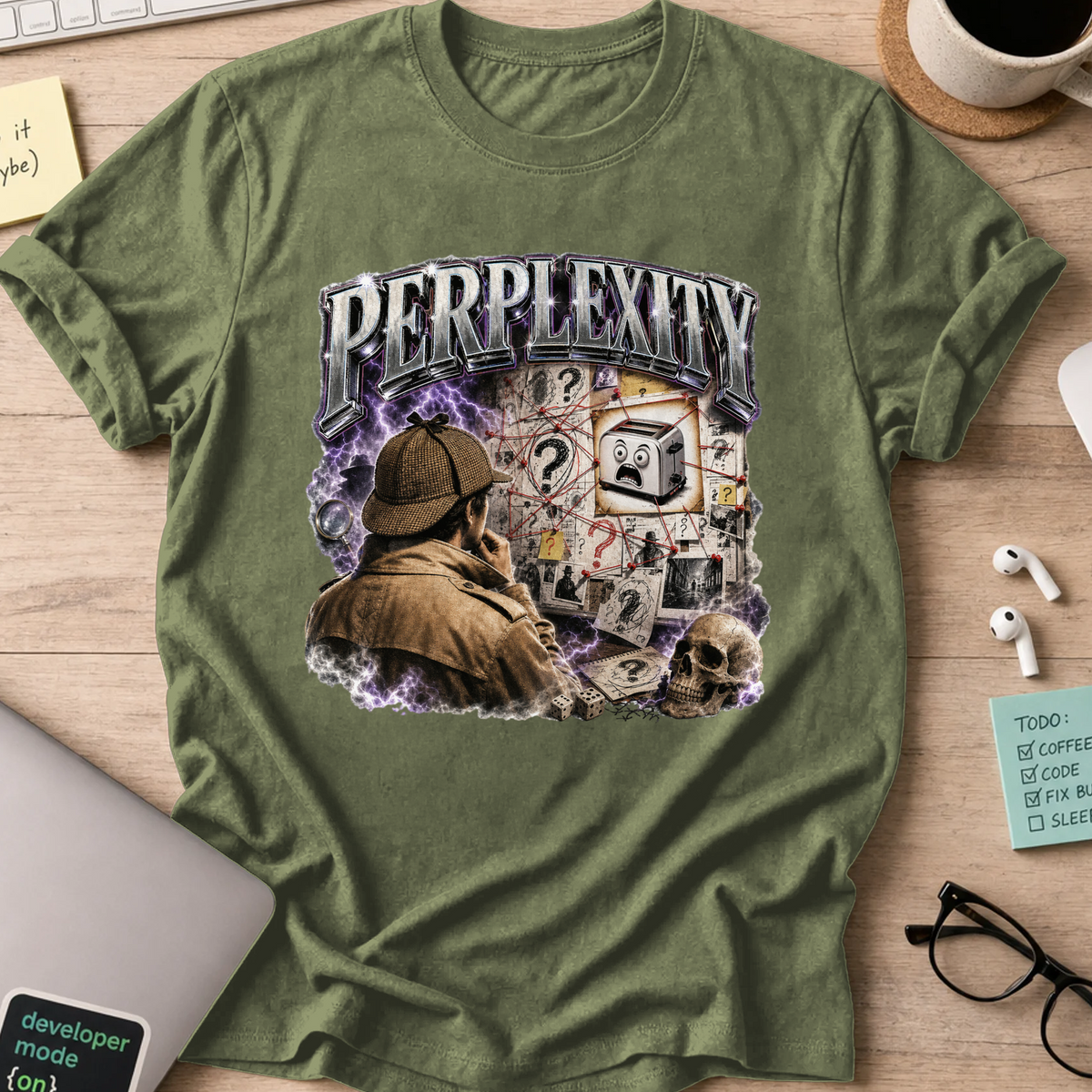 Nerd Collection Artwork 028 Shirt - Military Green mockup