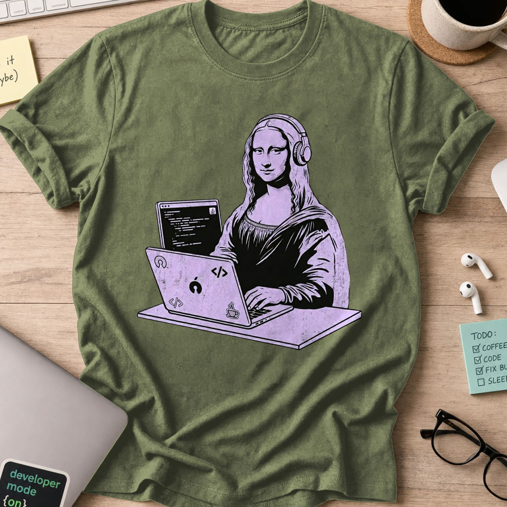 Mona Lisa Developer Shirt - Military Green
