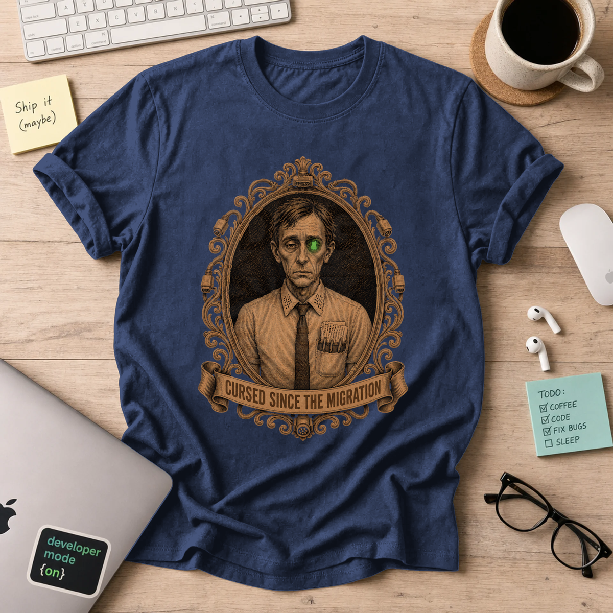 Cursed Since the Migration Shirt — Navy