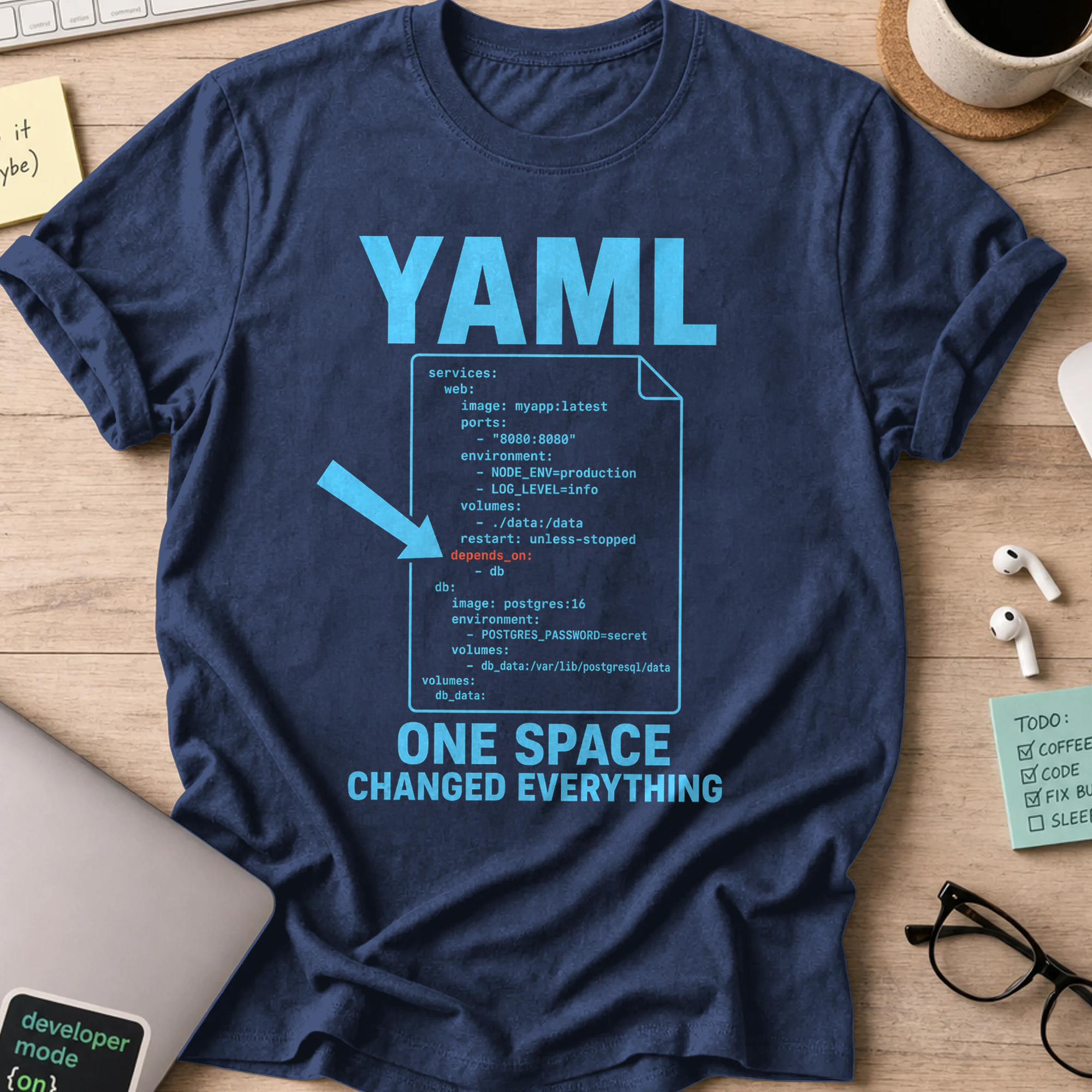 One Space Changed Everything Shirt — Navy