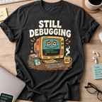 Still Debugging And Caffeinated Shirt — Black