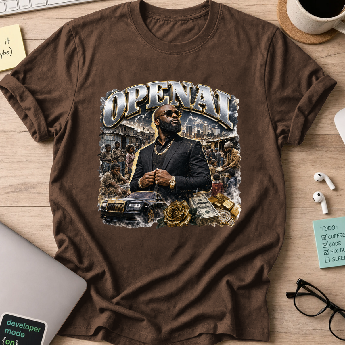Nerd Collection Artwork 029 Shirt - Dark Chocolate mockup
