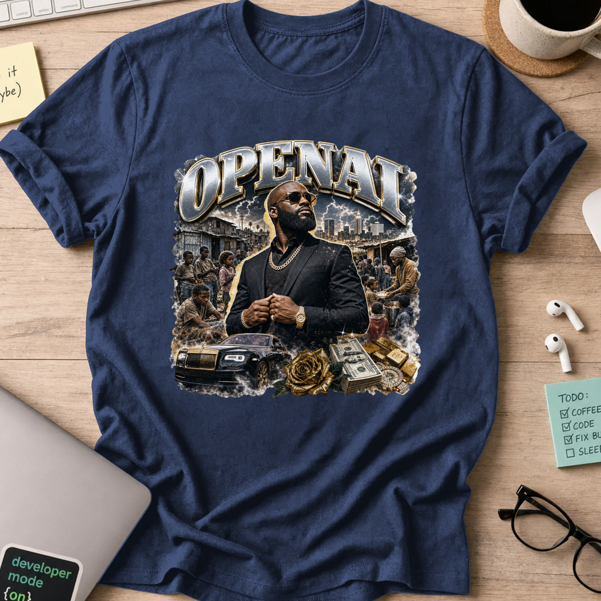 Nerd Collection Artwork 029 Shirt - Navy mockup