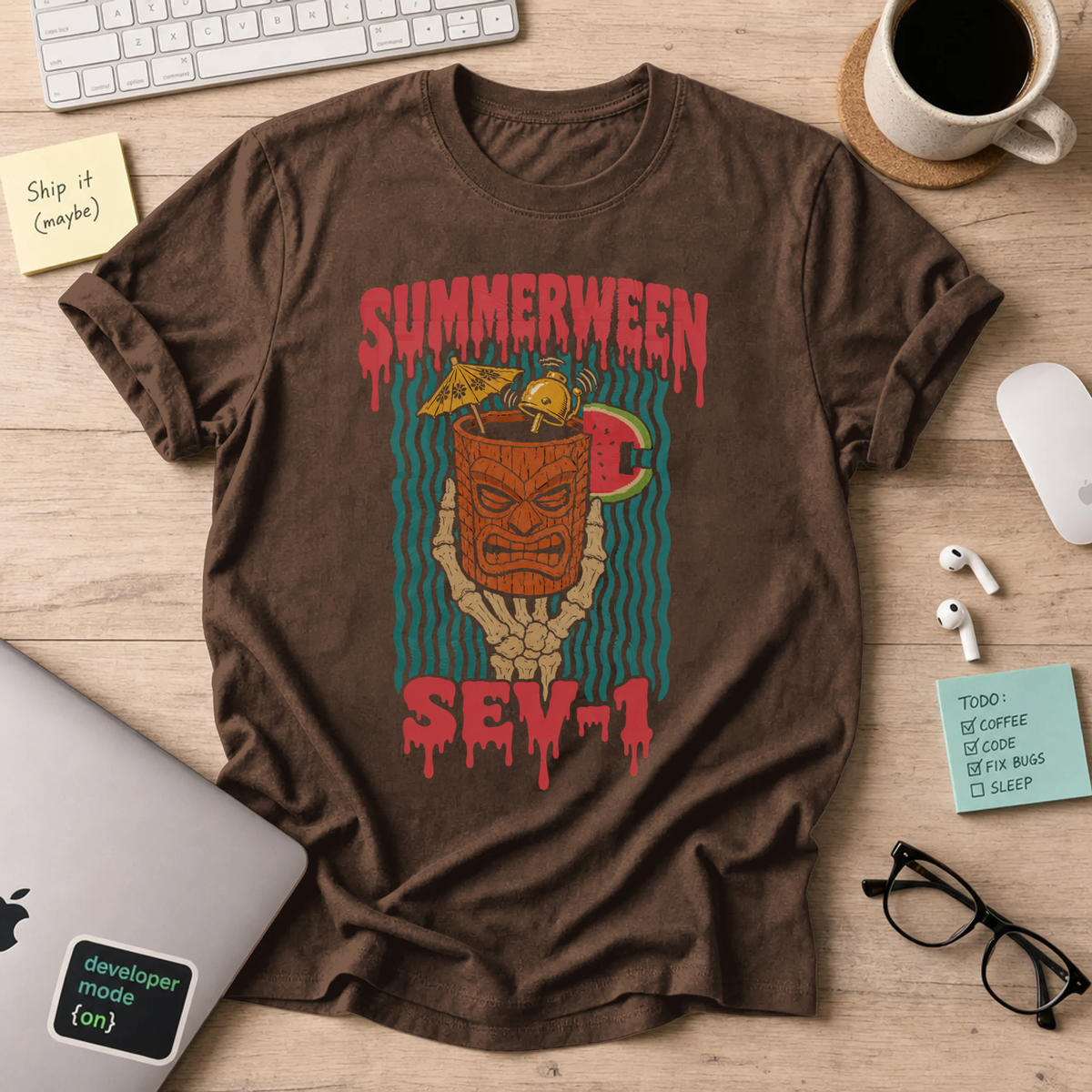 Summerween Seven Shirt — Dark Chocolate