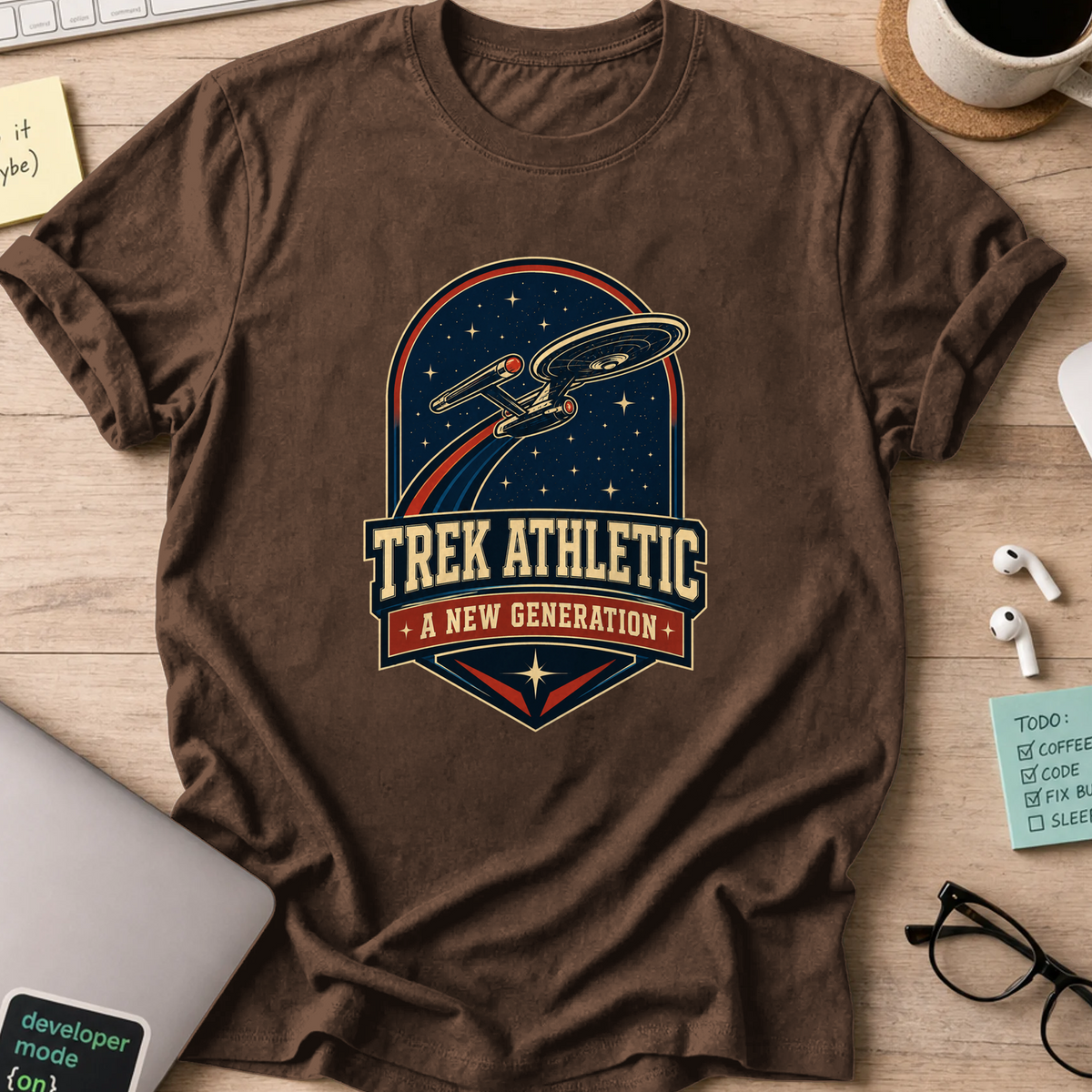 Nerd Collection Artwork 002 Shirt - Dark Chocolate mockup