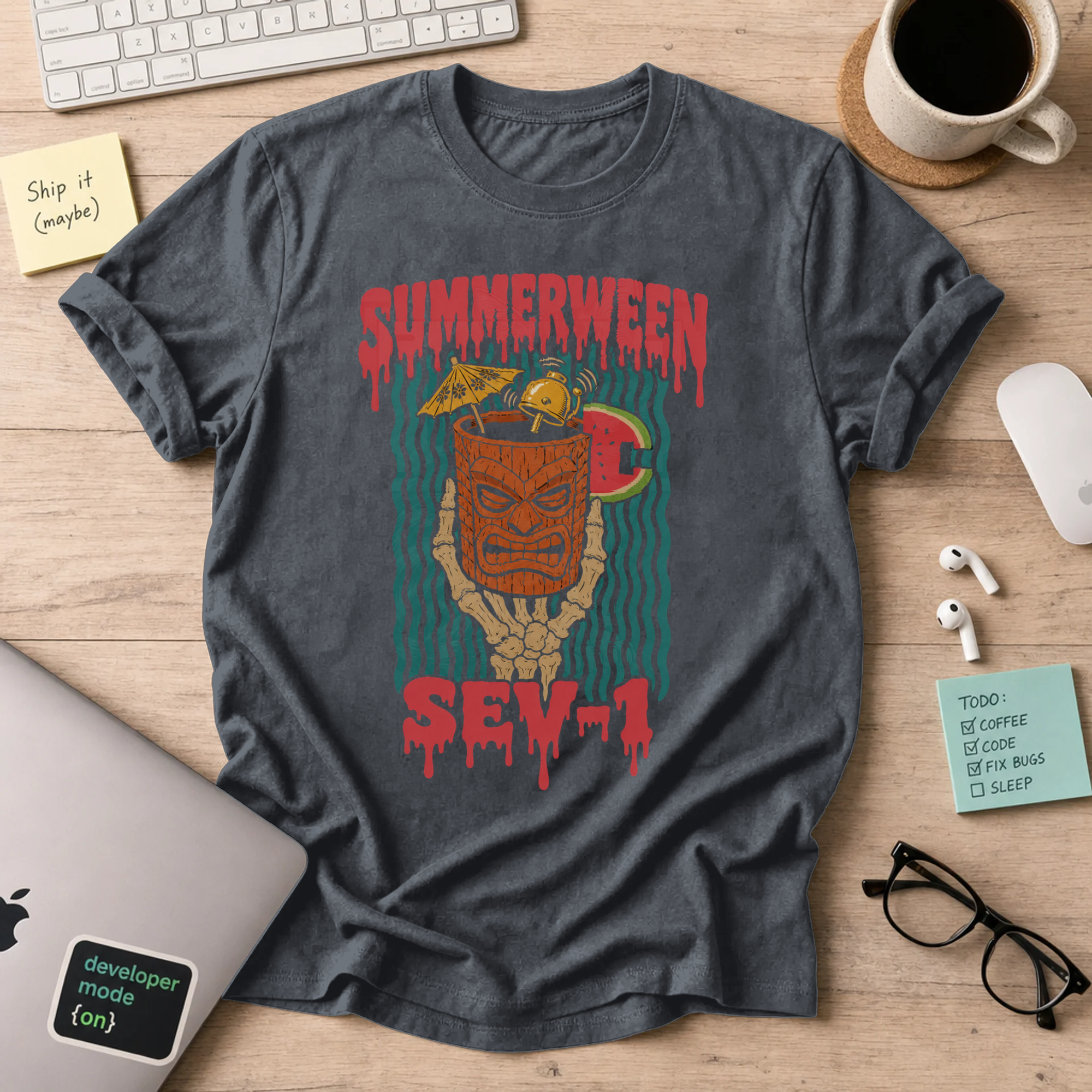 Summerween Seven Shirt — Dark Heather