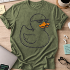 Rubber Duck Line Art Shirt — Military Green
