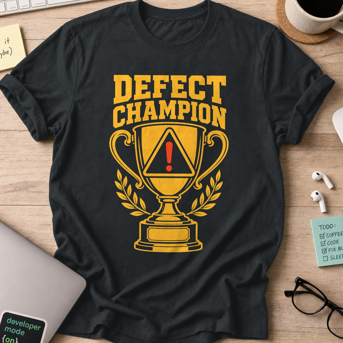 Defect Champion Shirt — Black