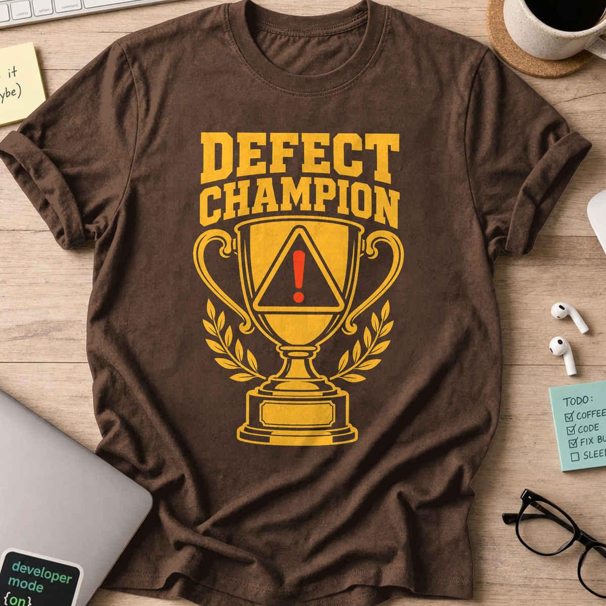 Defect Champion Shirt — Dark Chocolate
