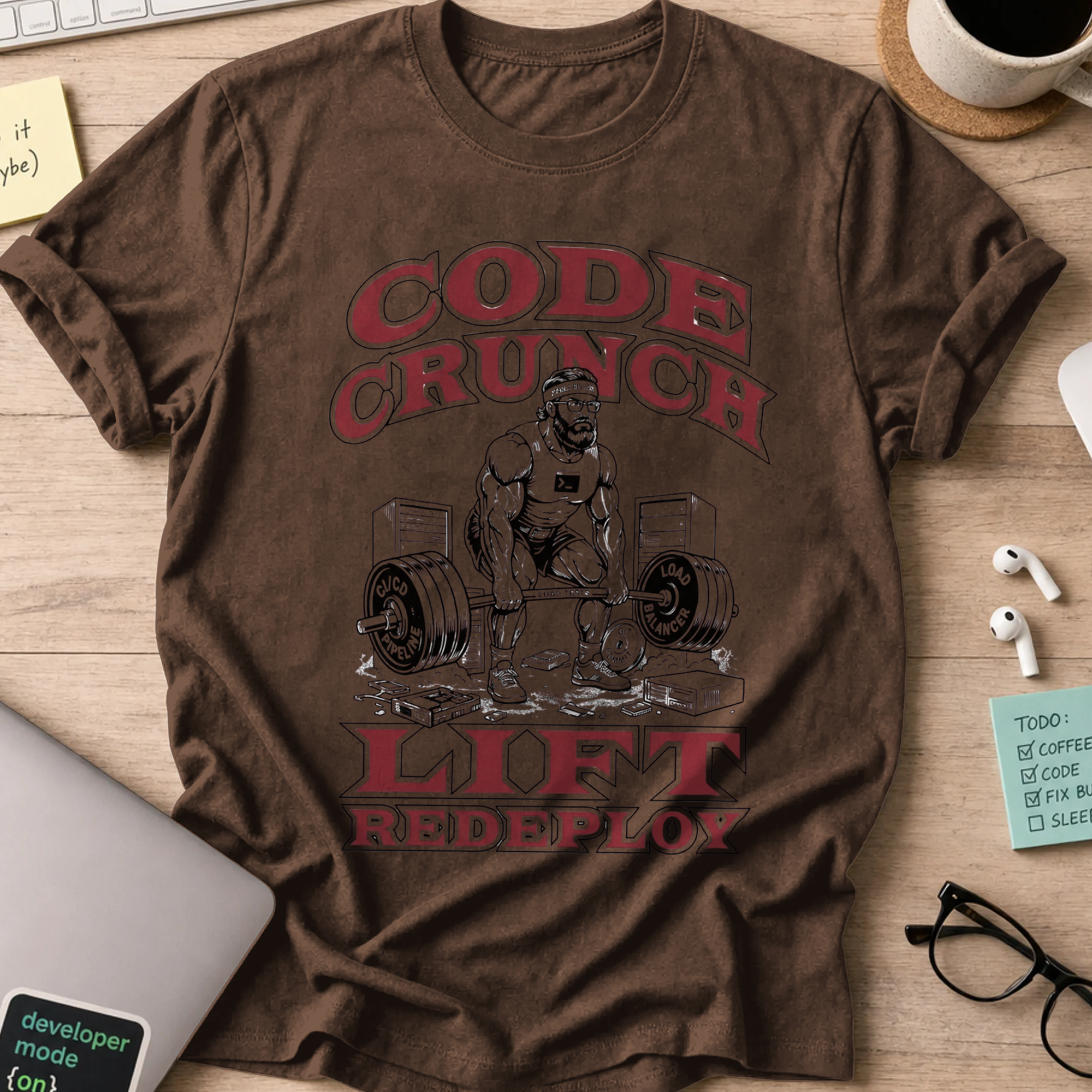 Code Crunch Lift Redeploy Shirt - Dark Chocolate
