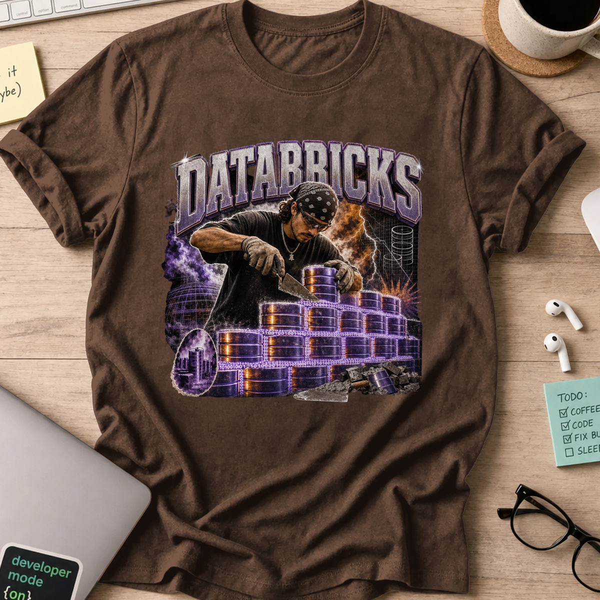 Nerd Collection Artwork 030 Shirt - Dark Chocolate mockup
