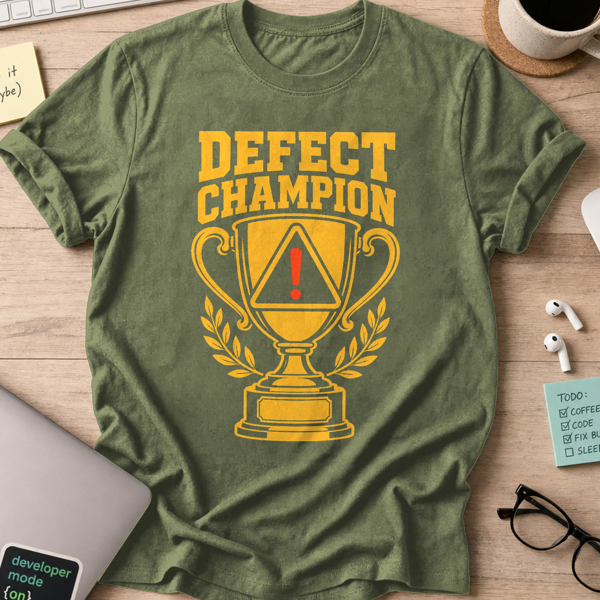 Defect Champion Shirt — Military Green