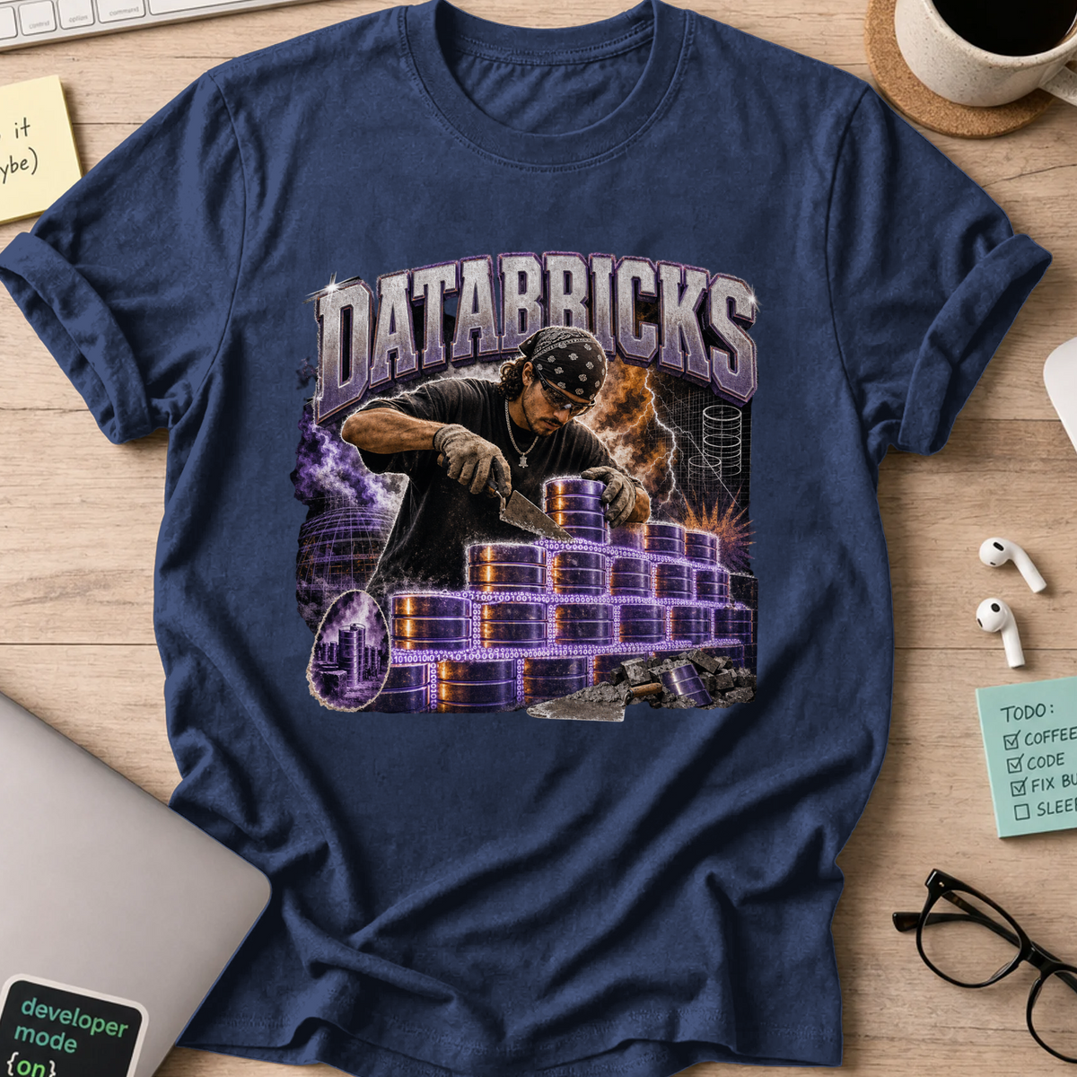 Nerd Collection Artwork 030 Shirt - Navy mockup