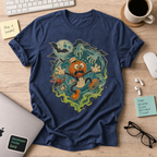 Pumpkin Panic Halloween Shirt — Navy