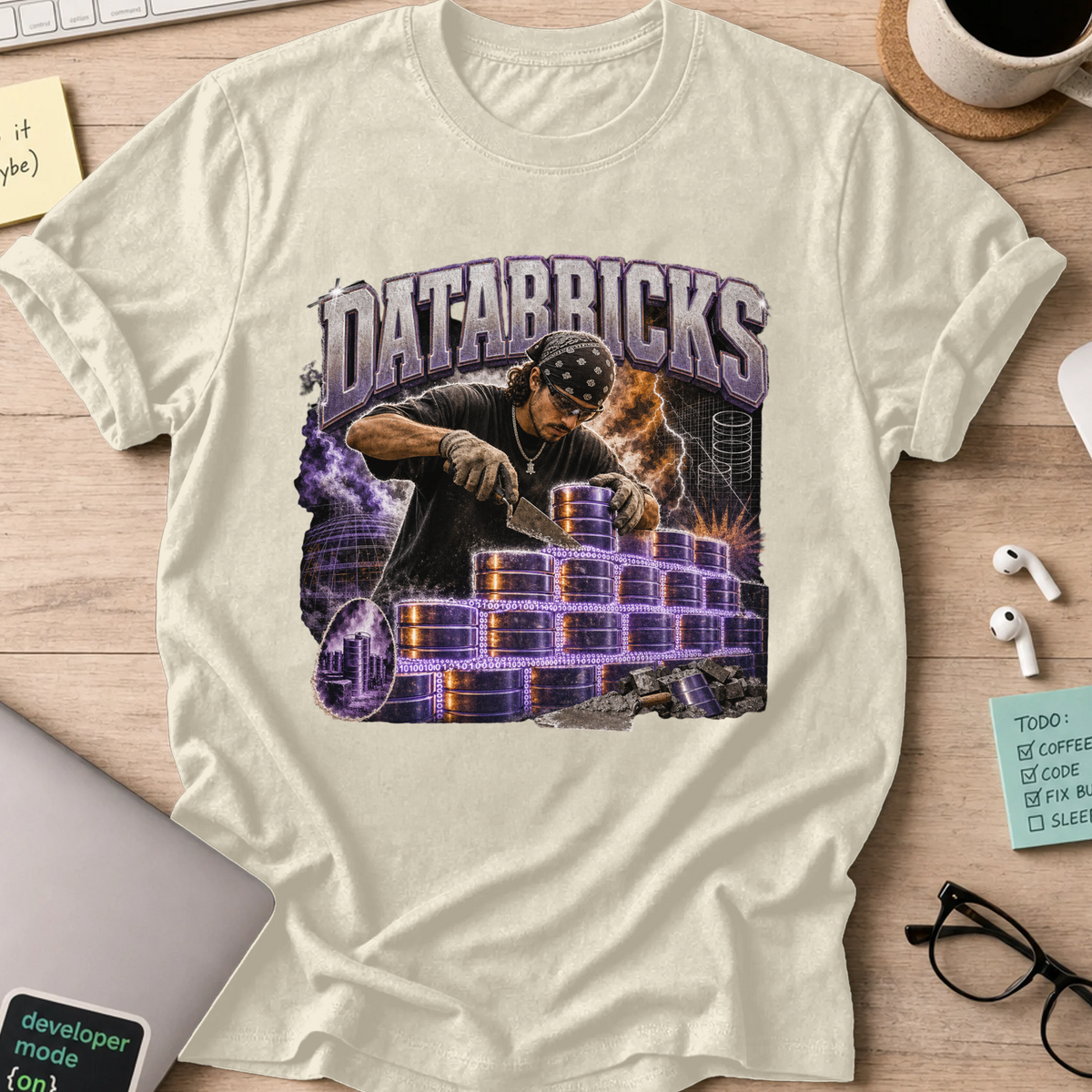 Nerd Collection Artwork 030 Shirt - Natural mockup
