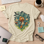 Pumpkin Panic Halloween Shirt — Natural